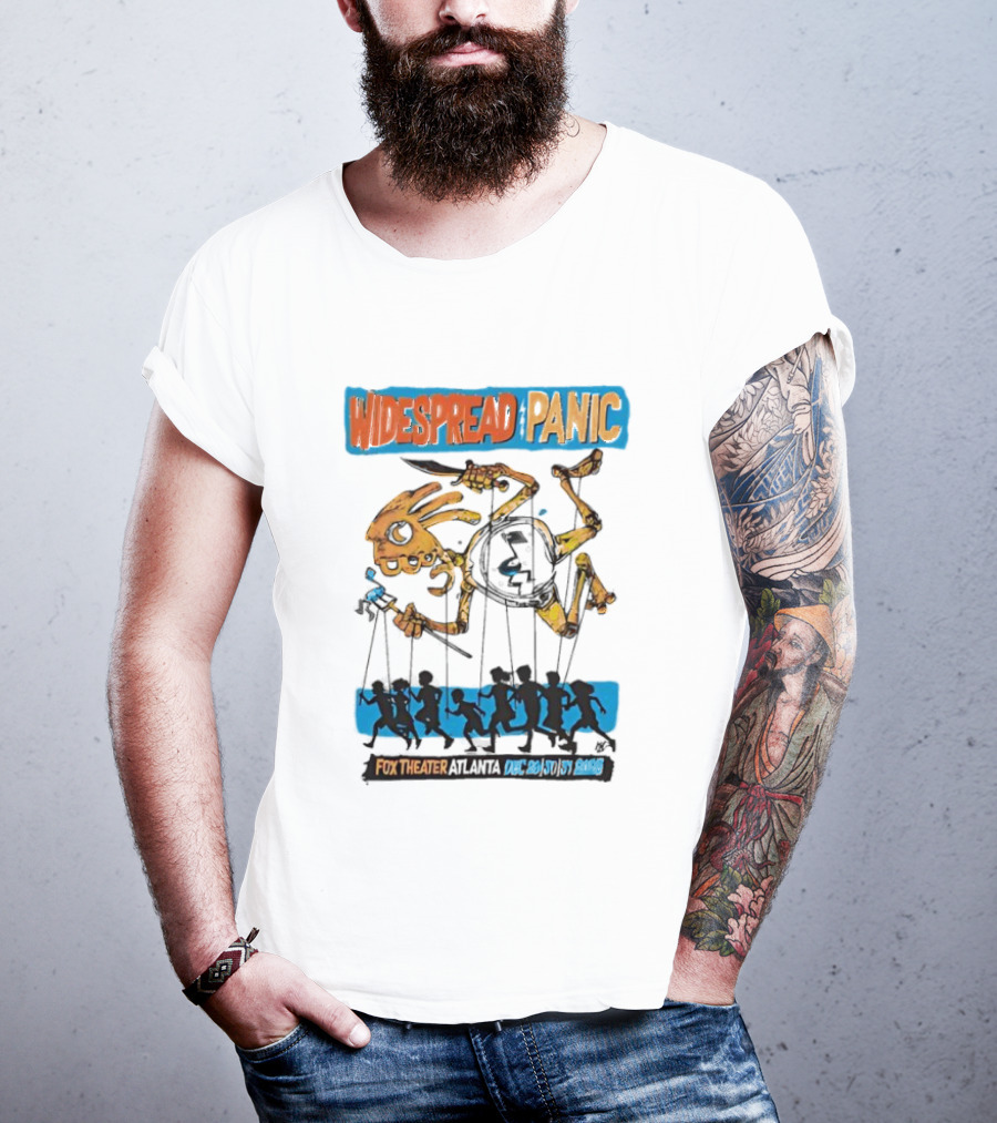 Widespread Panic Fox Theatre Atlanta Dec 29 31 Puppet Skeleton T-Shirt