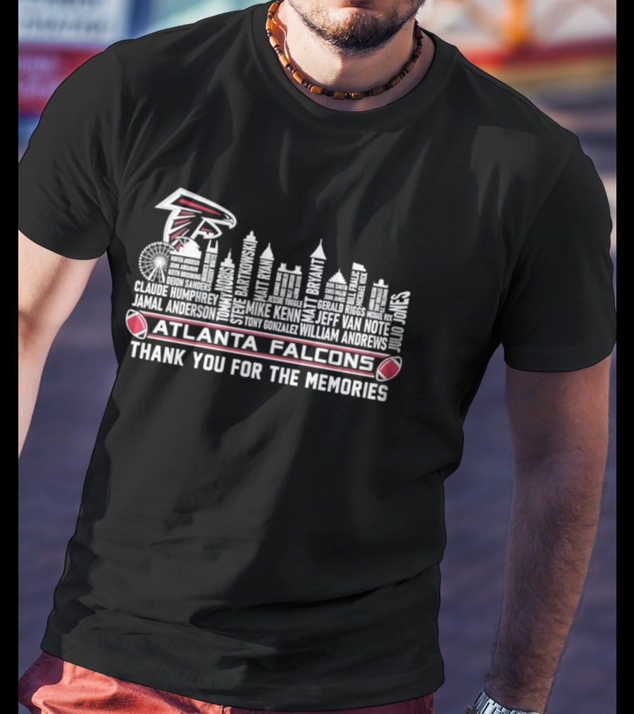 Atlanta Falcons City Skyline Thank You For The Memories T-Shirt