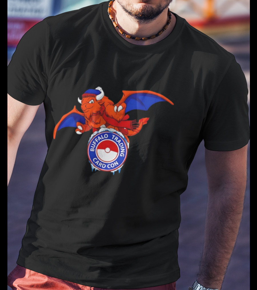 Buffalo Trading Card Con Dragon Wings Ice Pokéball T-Shirt