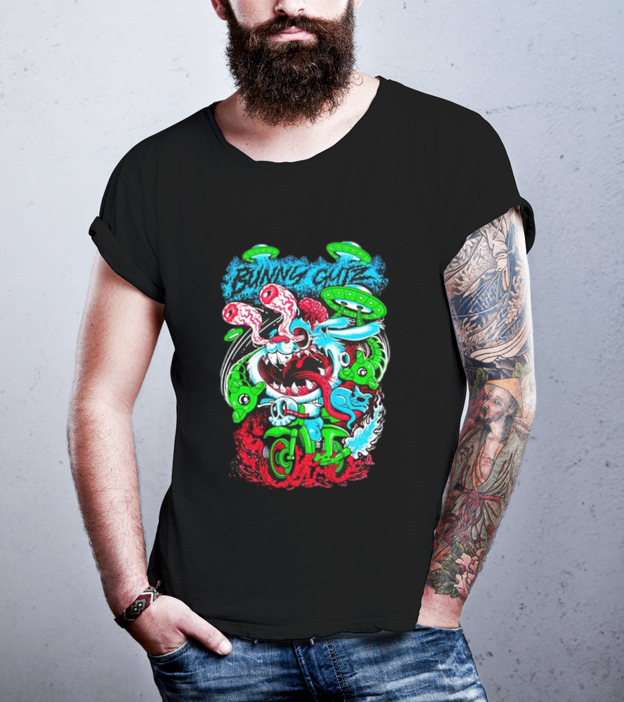 Bunny Gutz Ride Or Die Alien Motocross Adventure T-Shirt