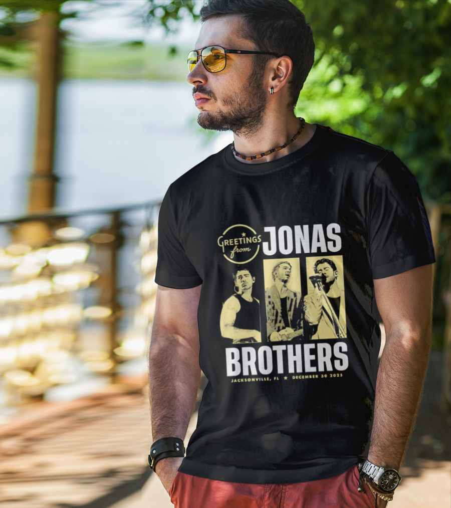 Greetings From Jonas Brothers Jacksonville FL December 30 2025 T-Shirt