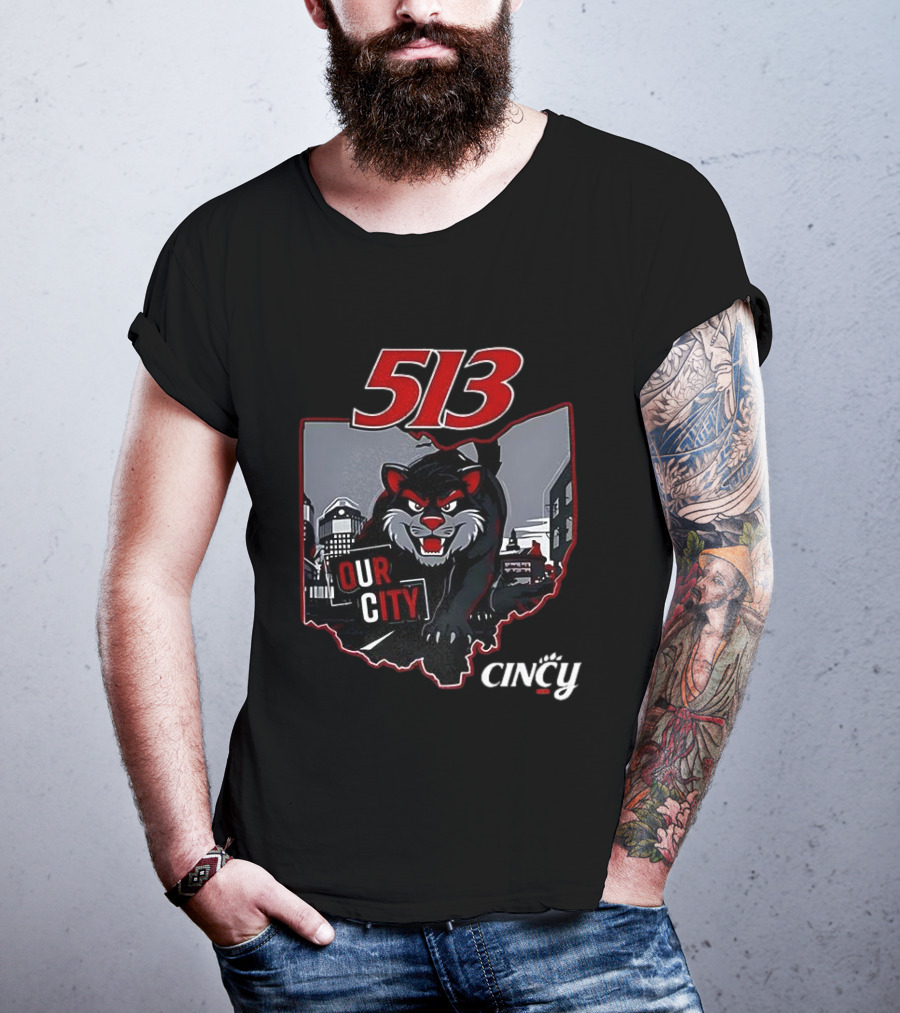 Cincinnati Bearcats 513 Our City Cincy T-Shirt