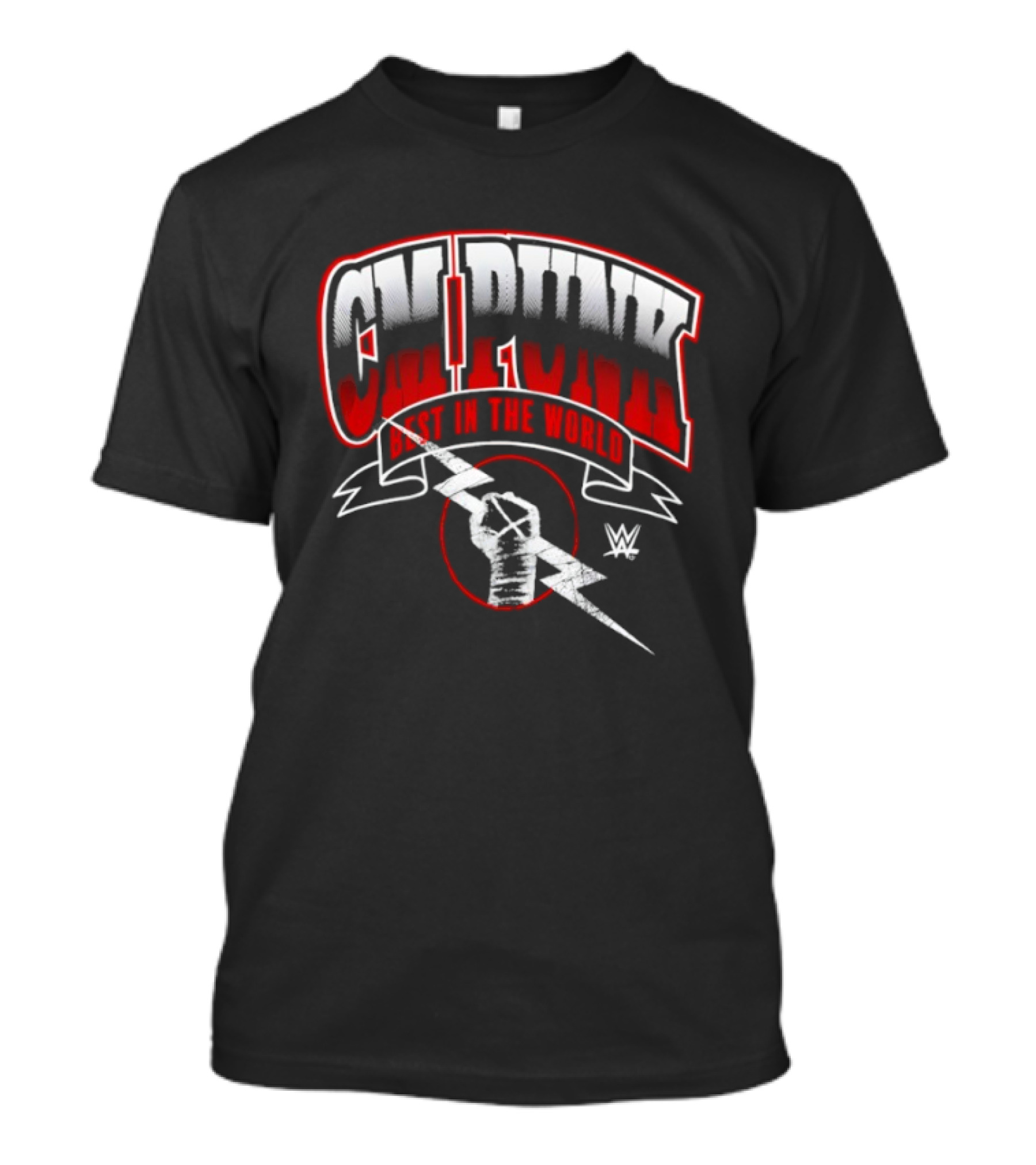 CM Punk Best In The World WWE Logo Lightning Fist T-Shirt