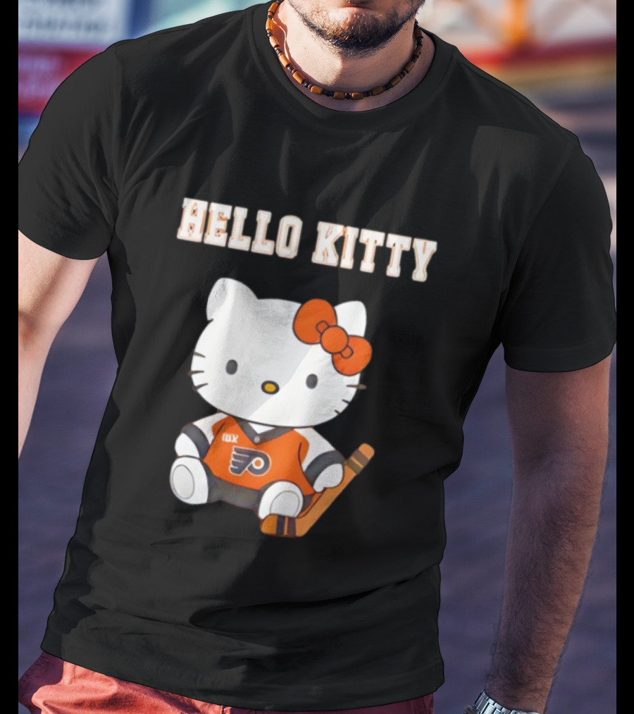 Philadelphia Flyers Hello Kitty Cute Collaboration Hockey Night T-Shirt