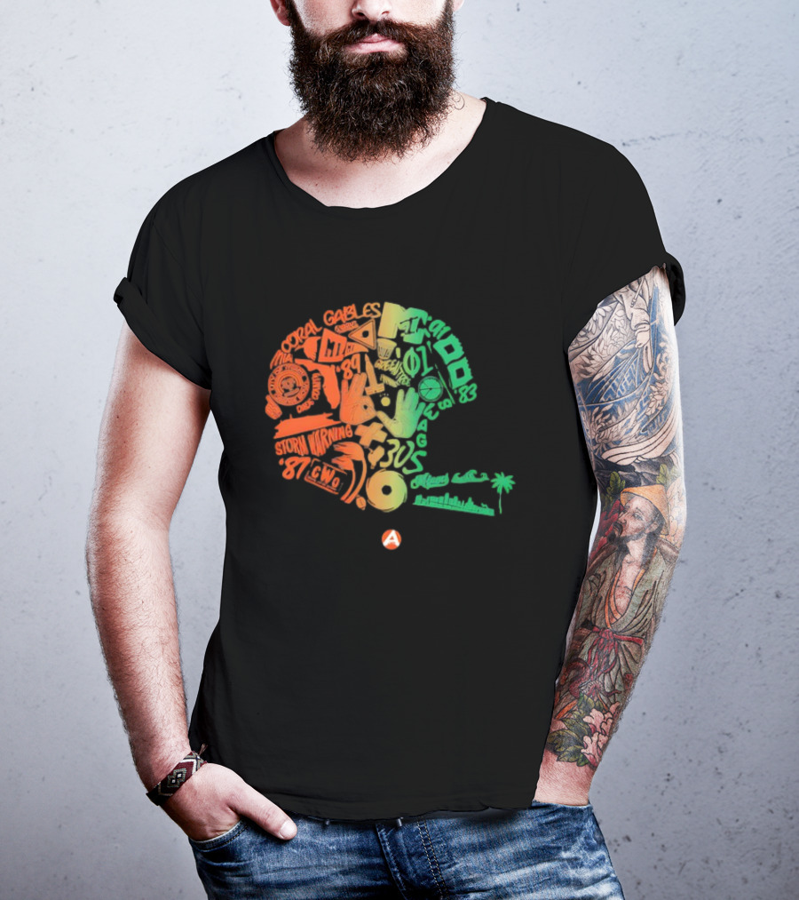 Miami Mash Up Storm Warnings Beach Chill Rainbow Tropical Vibes T-Shirt