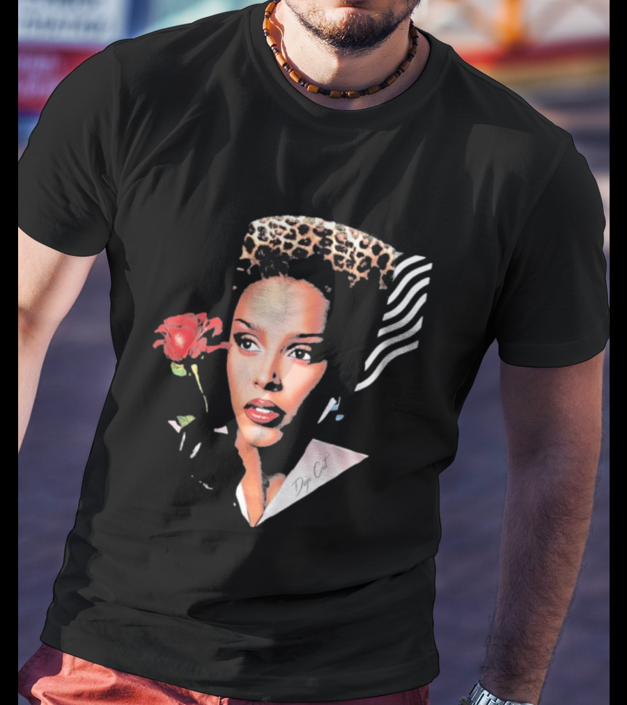 Doja Cat Vie Glamour Leopard Print Rose T-Shirt