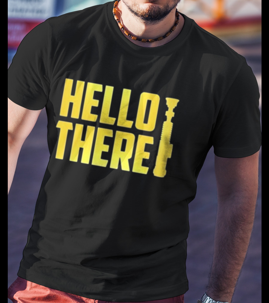 ScreenCrush Hello There Lightsaber Iconic Reference T-Shirt