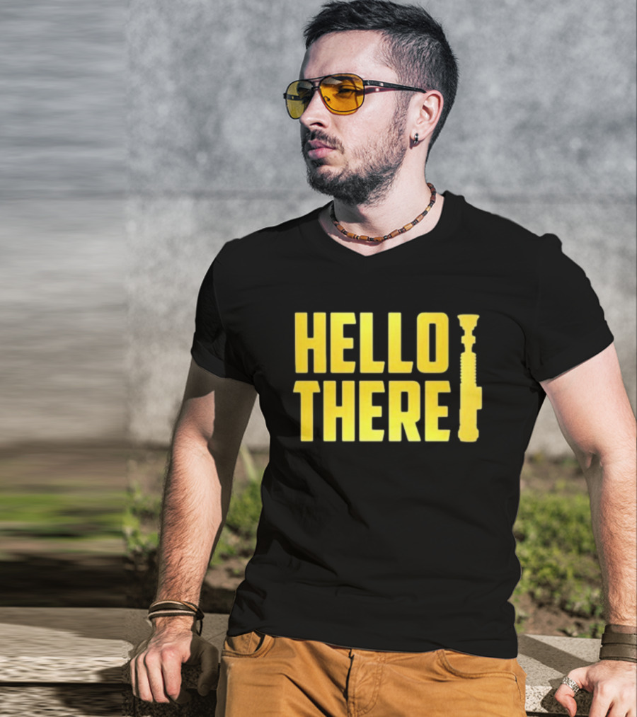 ScreenCrush Hello There Lightsaber Iconic Reference T-Shirt