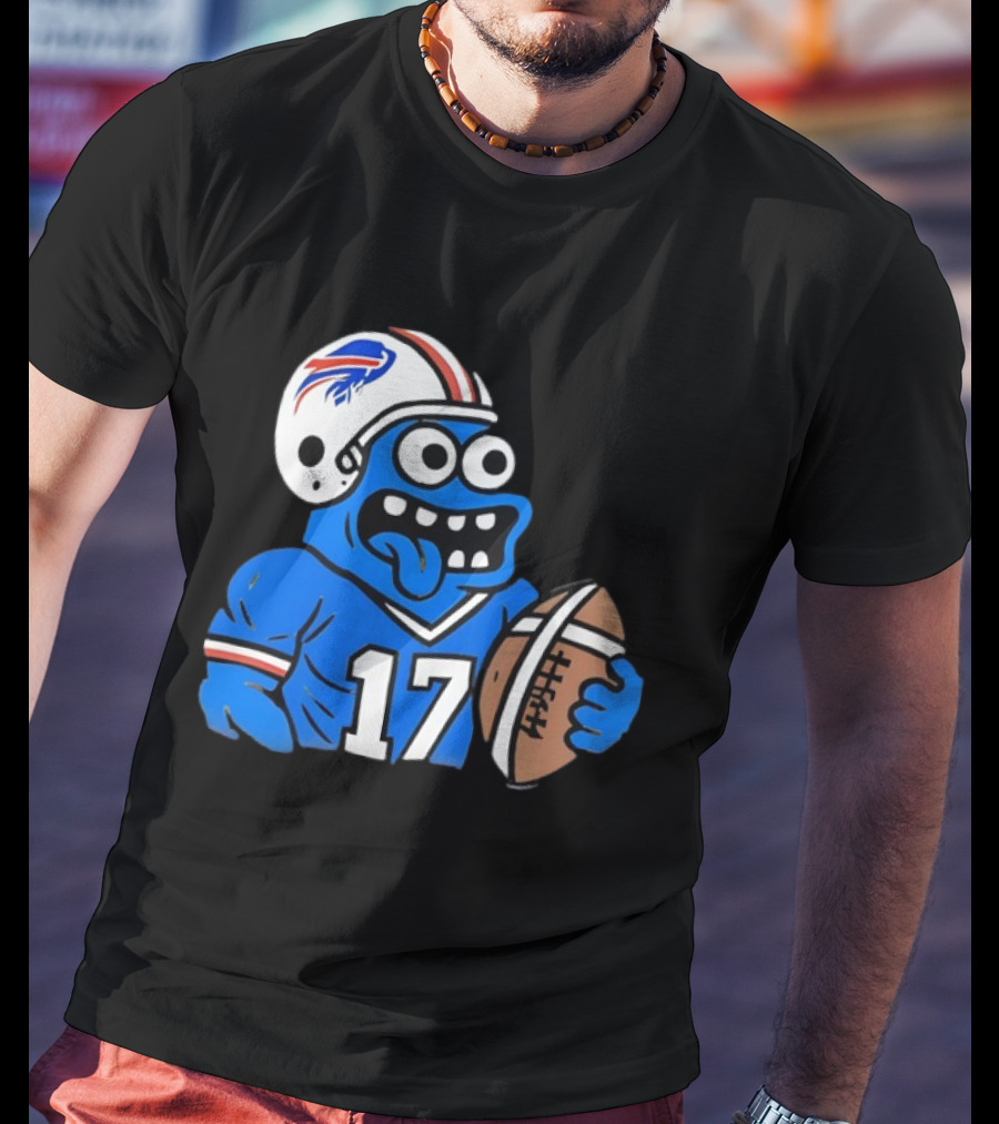 Monster Toast Josh Allen Buffalo Bills Football Player Cartoon T-Shirt