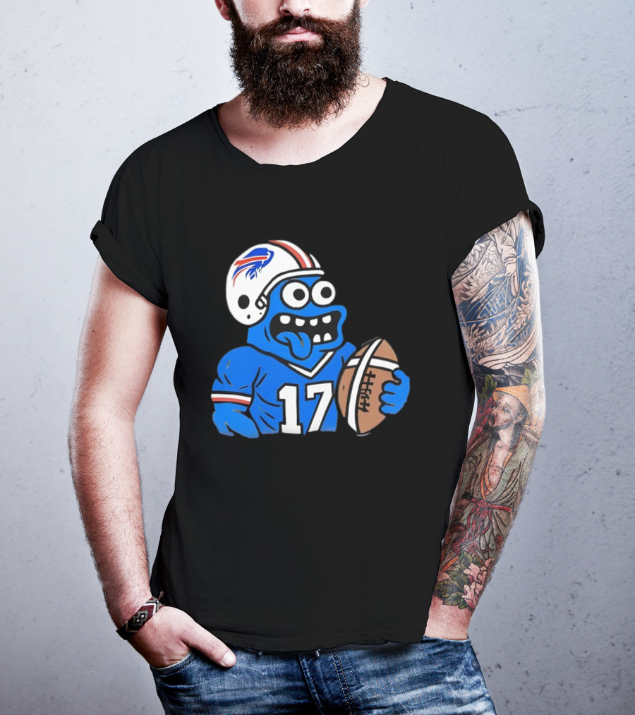 Monster Toast Josh Allen Buffalo Bills Football Player Cartoon T-Shirt