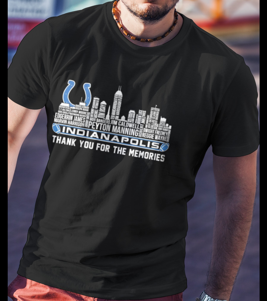 Indianapolis Colts City Skyline Thank You For The Memories T-Shirt