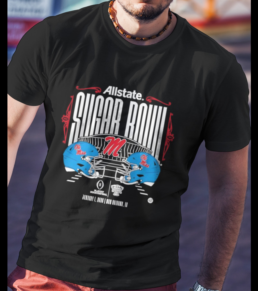 Ole Miss Rebels Allstate Sugar Bowl New Orleans 2021 Football Helmets T-Shirt