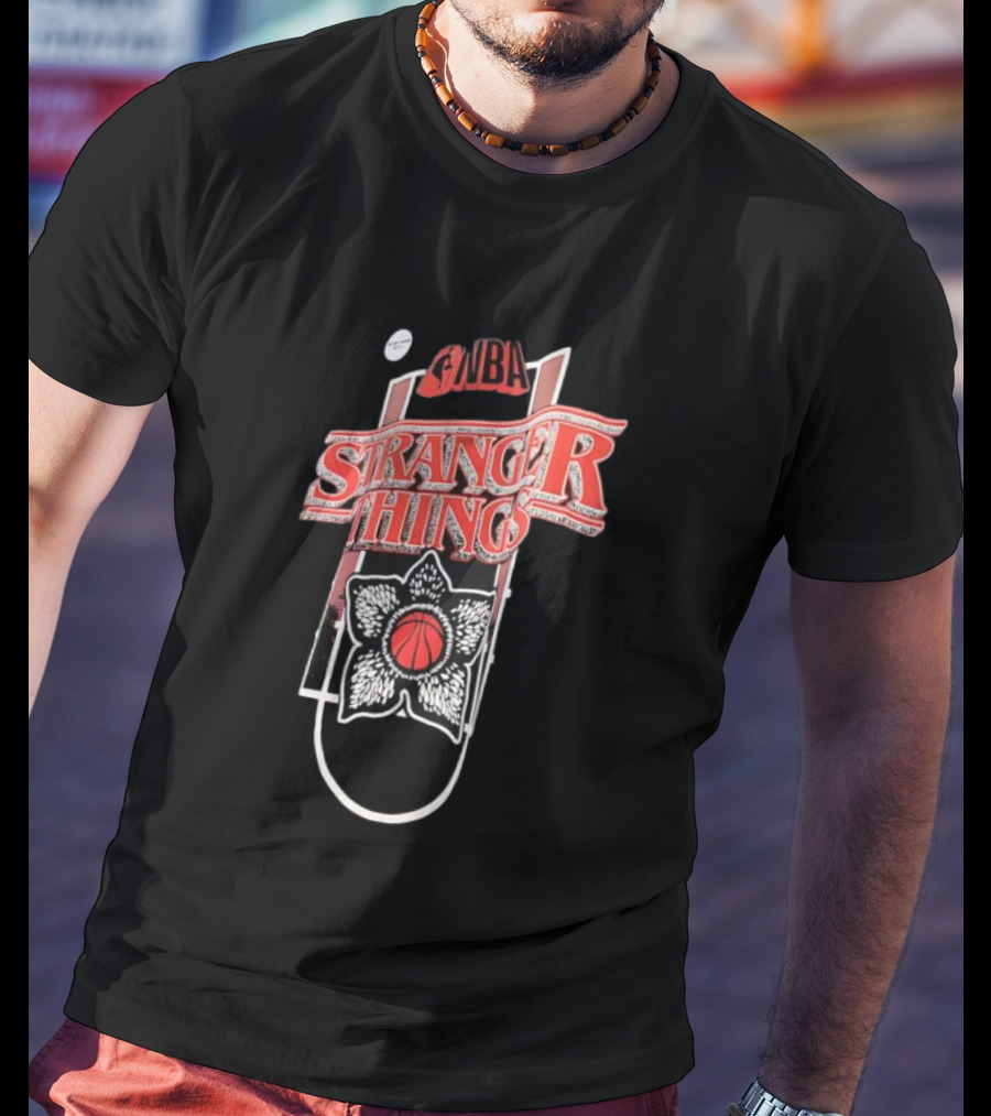 Stranger Things NBA Crossover Demogorgon Basketball T-Shirt