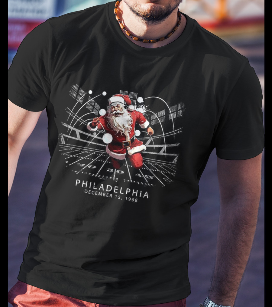 Philadelphia Eagles Santa Snowball Incident Lincoln Financial Field Stadium Christmas Fan T-Shirt
