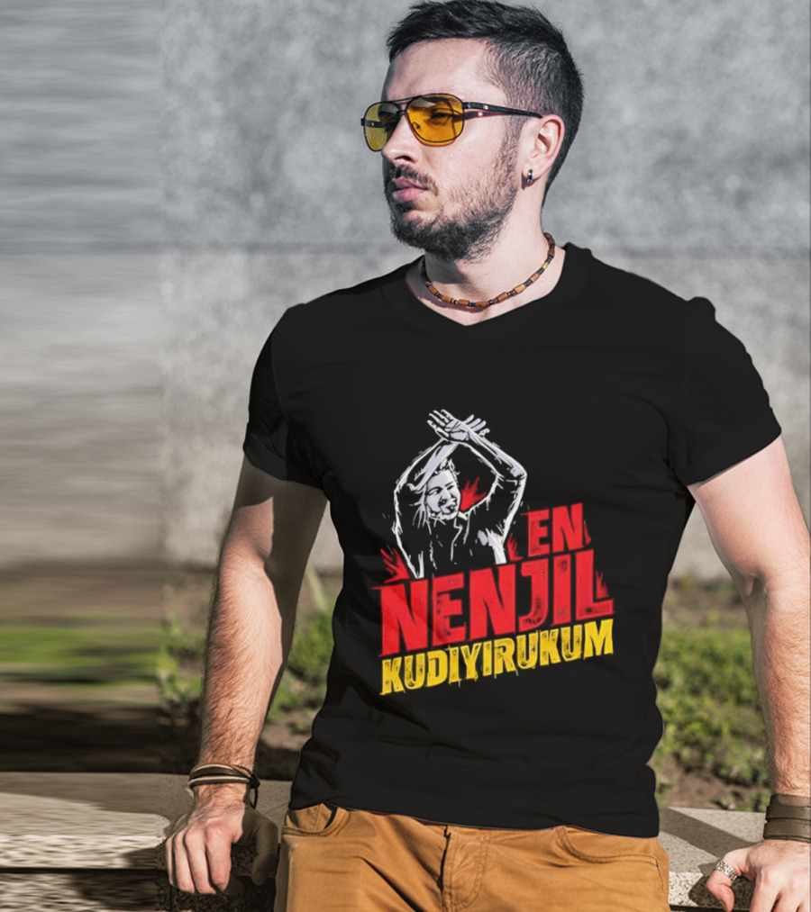 Thalapathy En Nenjil Kudi Irukkum Silhouette Gesture T-Shirt