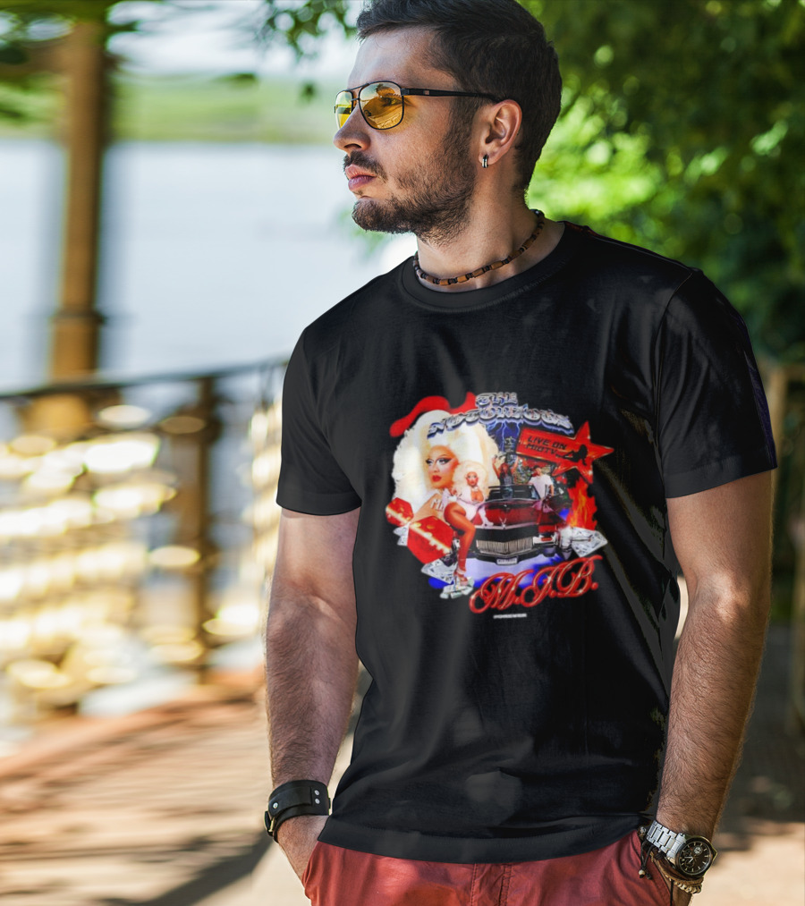 The Notorious B.I.G Live On MIBTV With Glamour Star In Red Car Scene T-Shirt