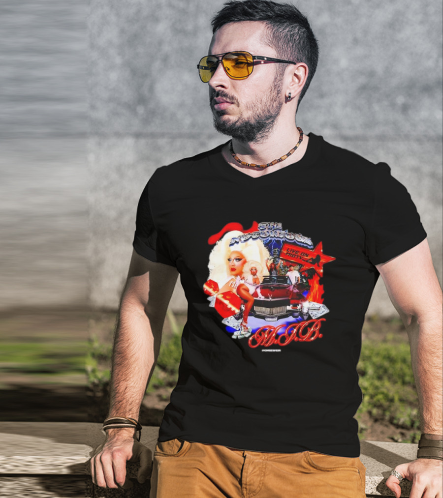 The Notorious B.I.G Live On MIBTV With Glamour Star In Red Car Scene T-Shirt
