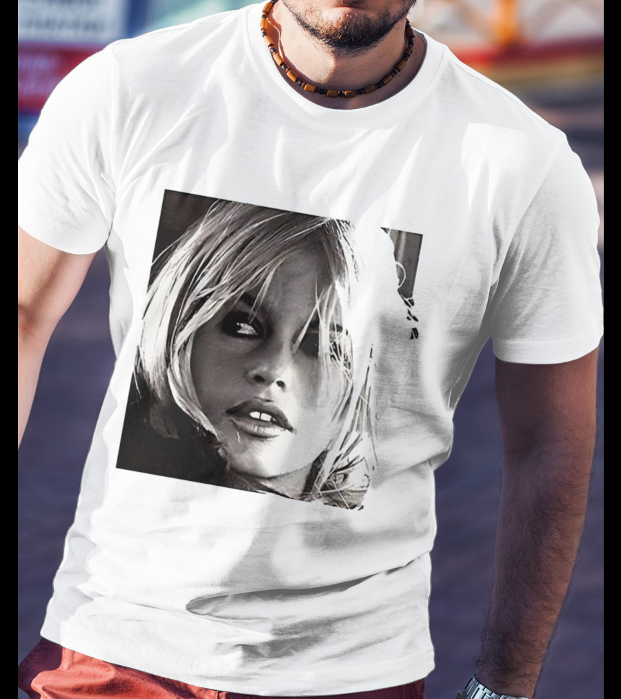 Brigitte Bardot Iconic Black And White T-Shirt