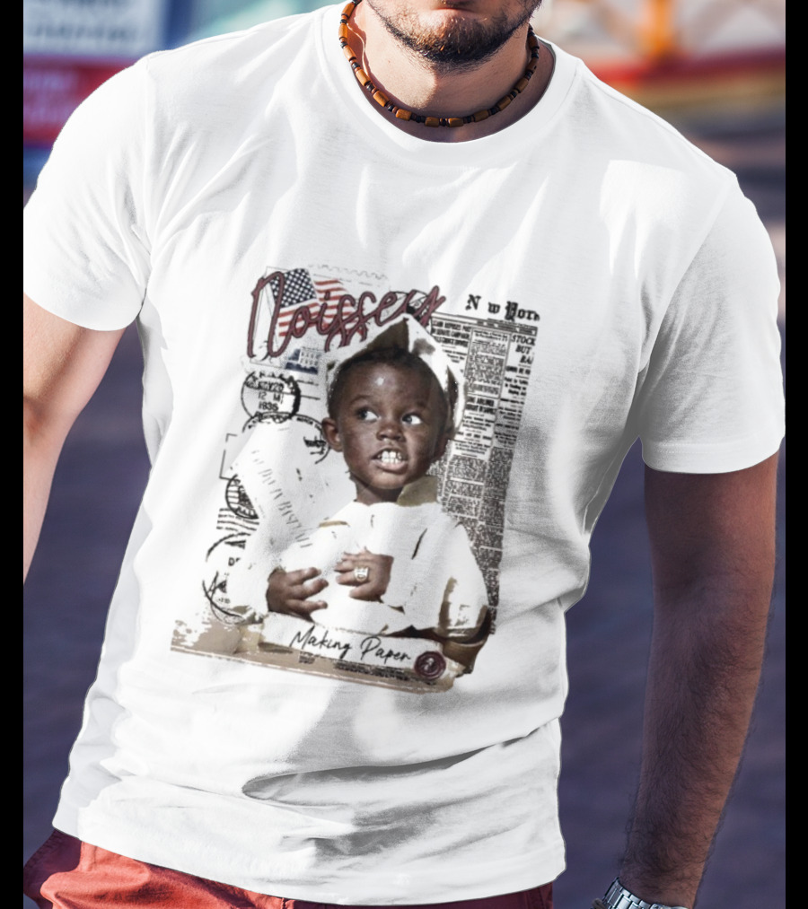 Noissey Making Paper Newsboy Kid Vintage American Newspaper 1935 T-Shirt