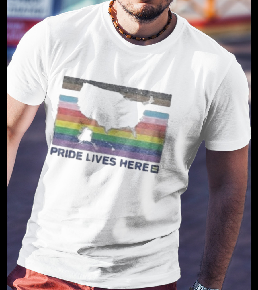Pride Lives Here Rainbow Equality Human Rights Campaign T-Shirt