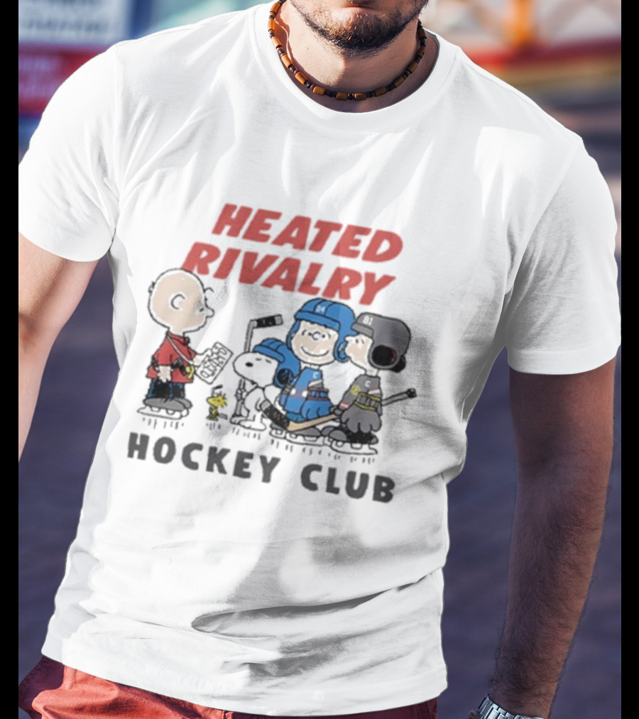 Snoopy Charlie Brown The Peanuts Heated Rivalry Hockey Club T-Shirt