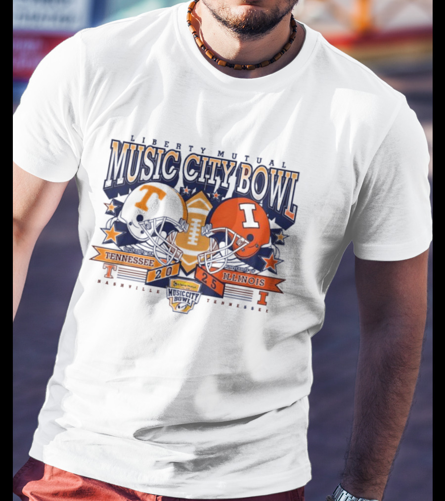 Liberty Mutual Music City Bowl Tennessee Vs Illinois December 2025 Nashville T-Shirt