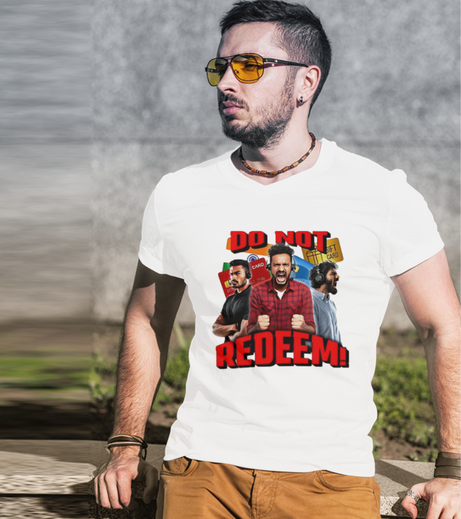 Do Not Redeem Angry Gamer Headphones Credit Gift Cards T-Shirt