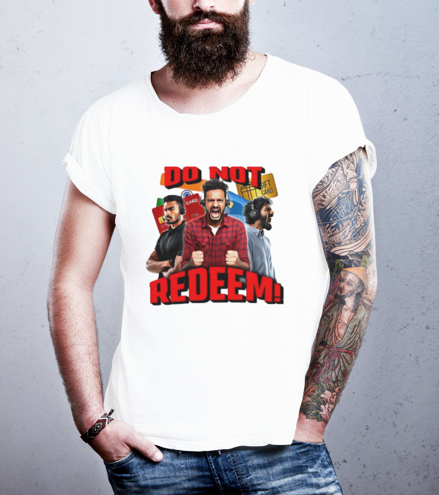 Do Not Redeem Angry Gamer Headphones Credit Gift Cards T-Shirt
