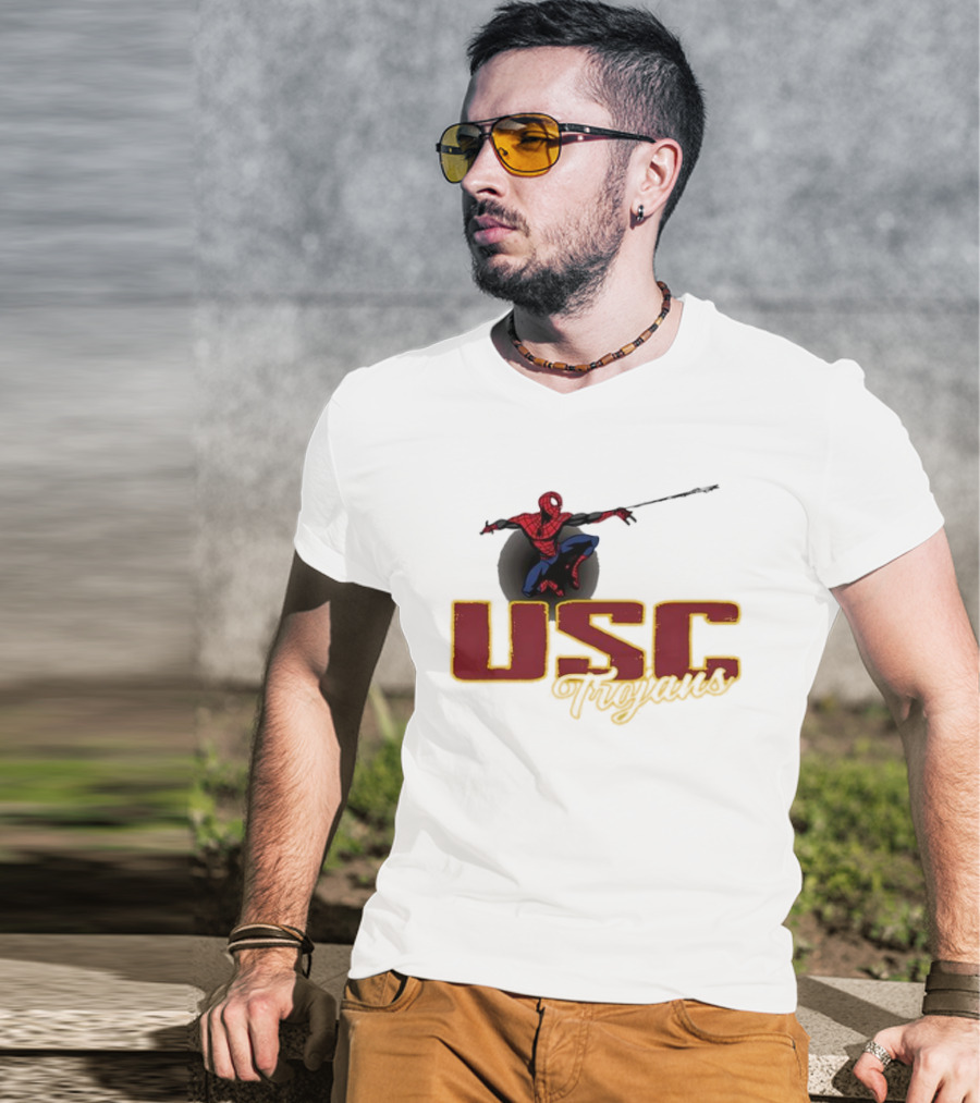 USC Trojans Marvel Spider Man Collaboration T-Shirt
