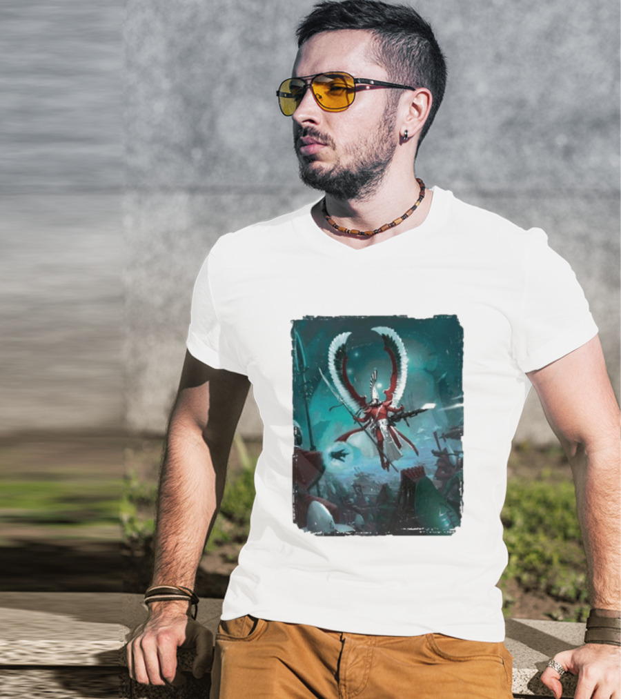Warhammer 40 000 Aeldari Avatar Epic Battle Wings Fantasy Science Fiction T-Shirt
