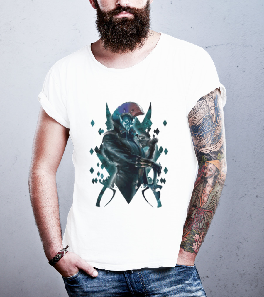 Warhammer 40 000 Aeldari Harlequin Character Iconic Fantasy Gaming T-Shirt