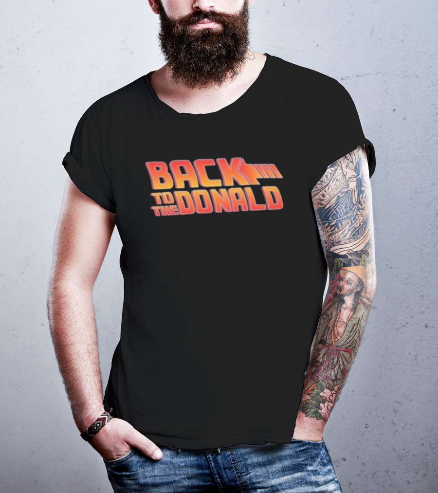 Back To The Donald Vintage Style Retro Pop Culture Reference T-Shirt
