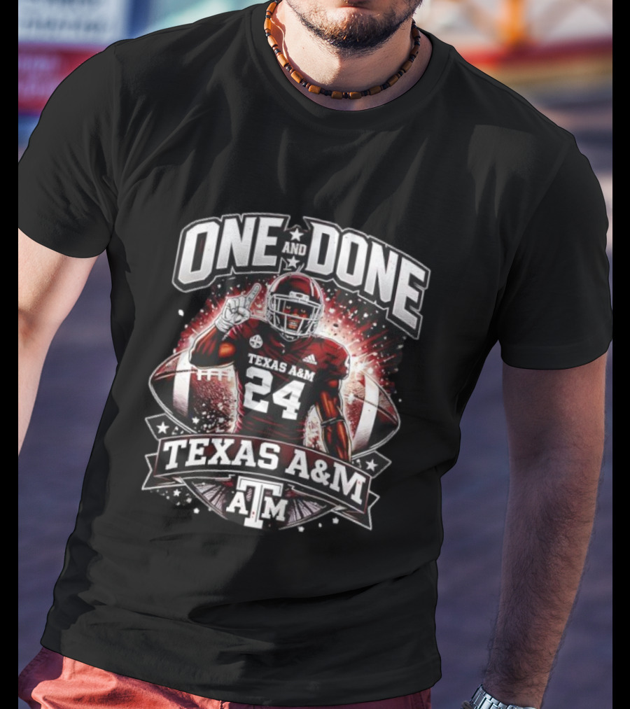 One And Done Demani Richardson Texas A&M Jersey Number 24 T-Shirt