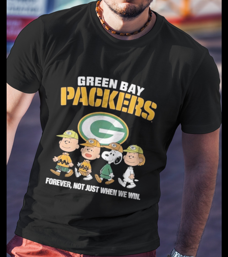 Green Bay Packers Peanuts Abbey Road Forever Not Just When We Win T-Shirt
