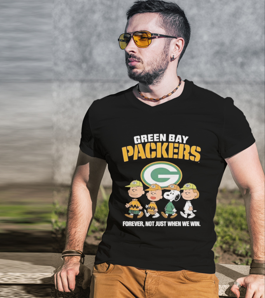 Green Bay Packers Peanuts Abbey Road Forever Not Just When We Win T-Shirt
