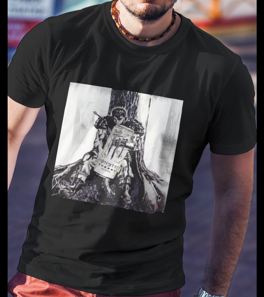 Guts Berserk With Monster Energy Ultra Drink Manga T-Shirt