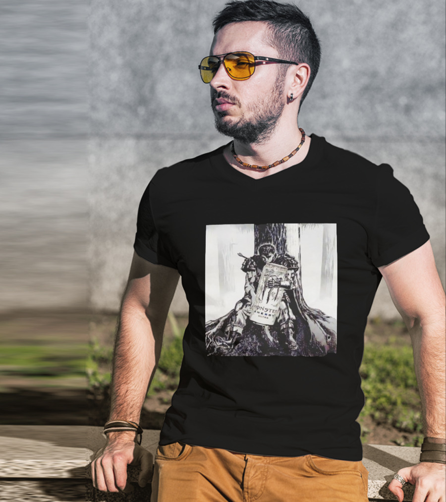 Guts Berserk With Monster Energy Ultra Drink Manga T-Shirt