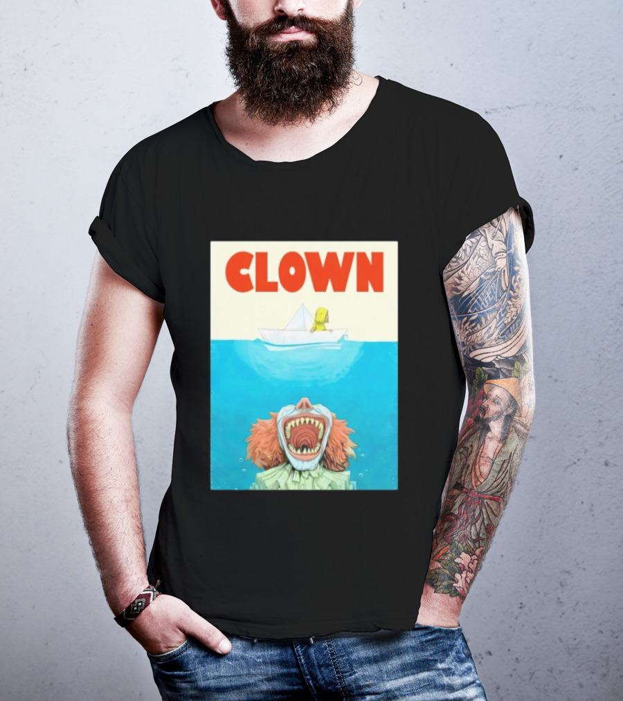 Halloween Jaws Inspired Clown Parody Horror Movie T-Shirt