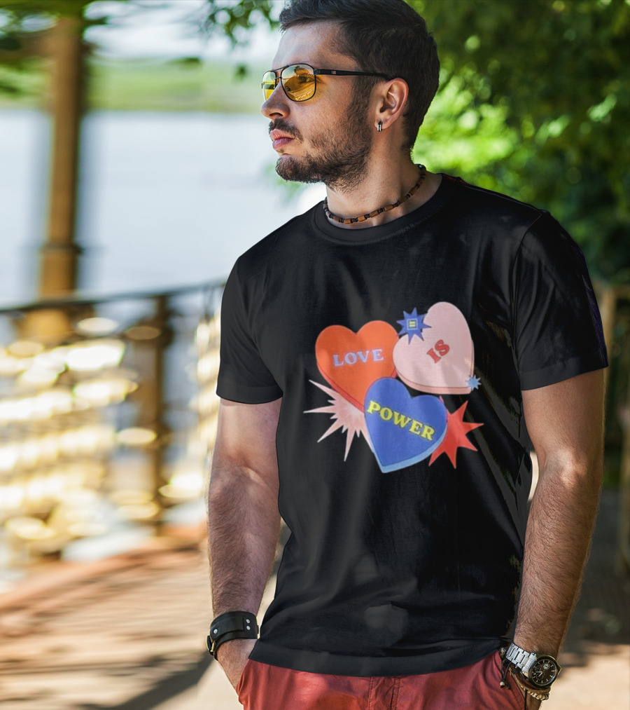 Love Is Power Heart Shapes Human Rights Campaign T-Shirt