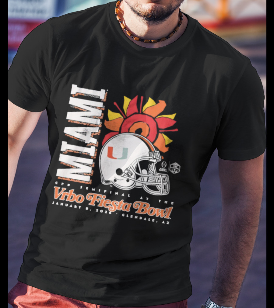 Miami 2026 CFP Semifinal Vrbo Fiesta Bowl January 1 Glendale Arizona T-Shirt