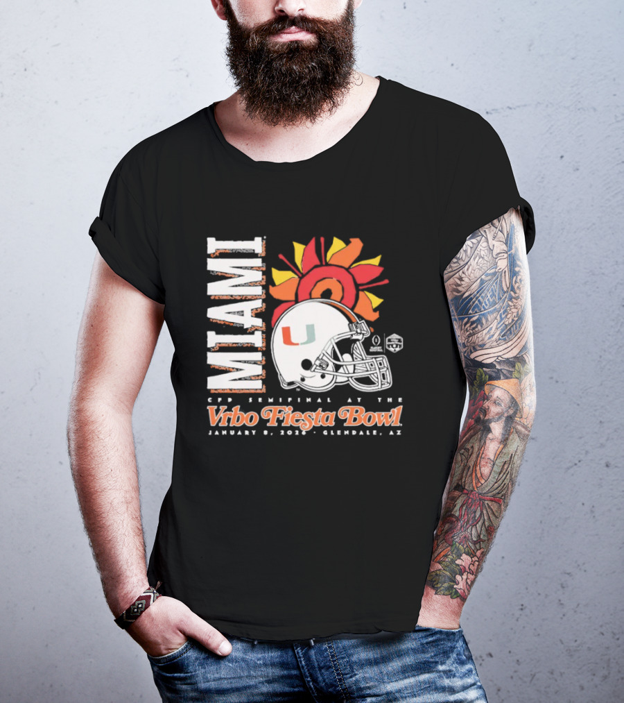 Miami 2026 CFP Semifinal Vrbo Fiesta Bowl January 1 Glendale Arizona T-Shirt