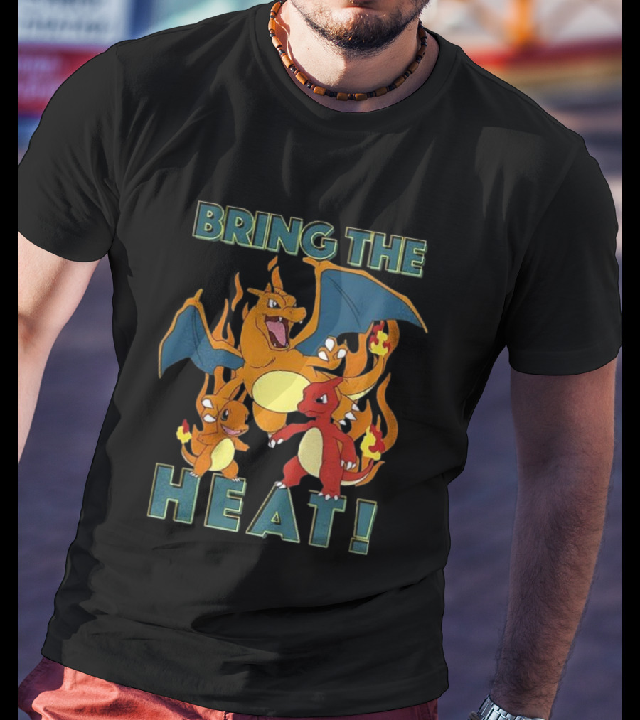 Bring The Heat Charizard Charmander Pokémon Characters T-Shirt