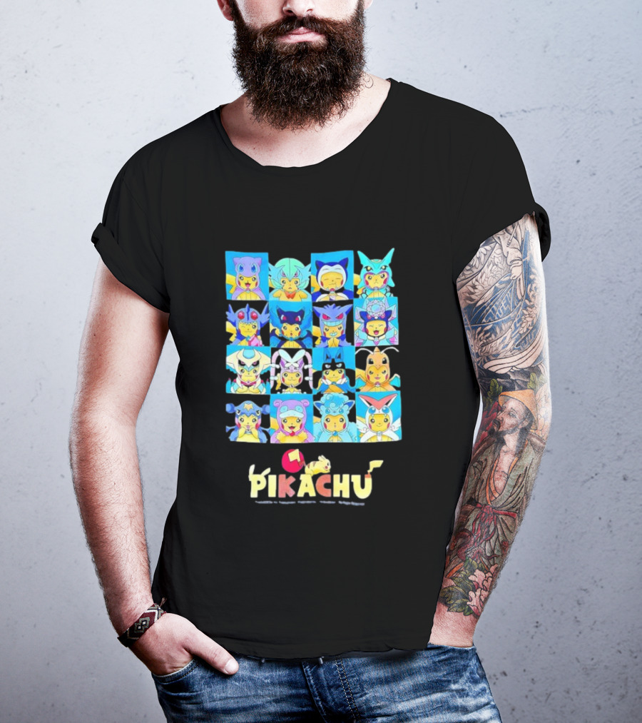 Pikachu Characters Cute Anime Costumes Collection Electric Company T-Shirt