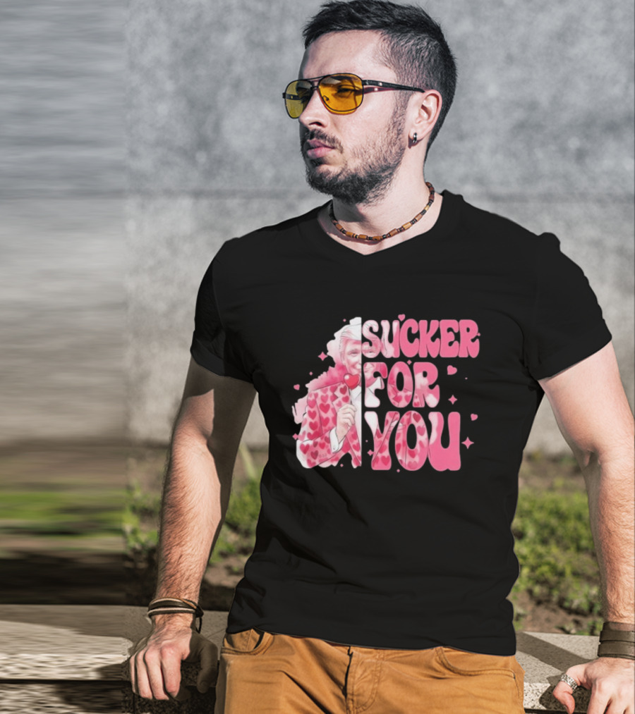 Sucker For You Valentine Suit Hearts Lollipop T-Shirt