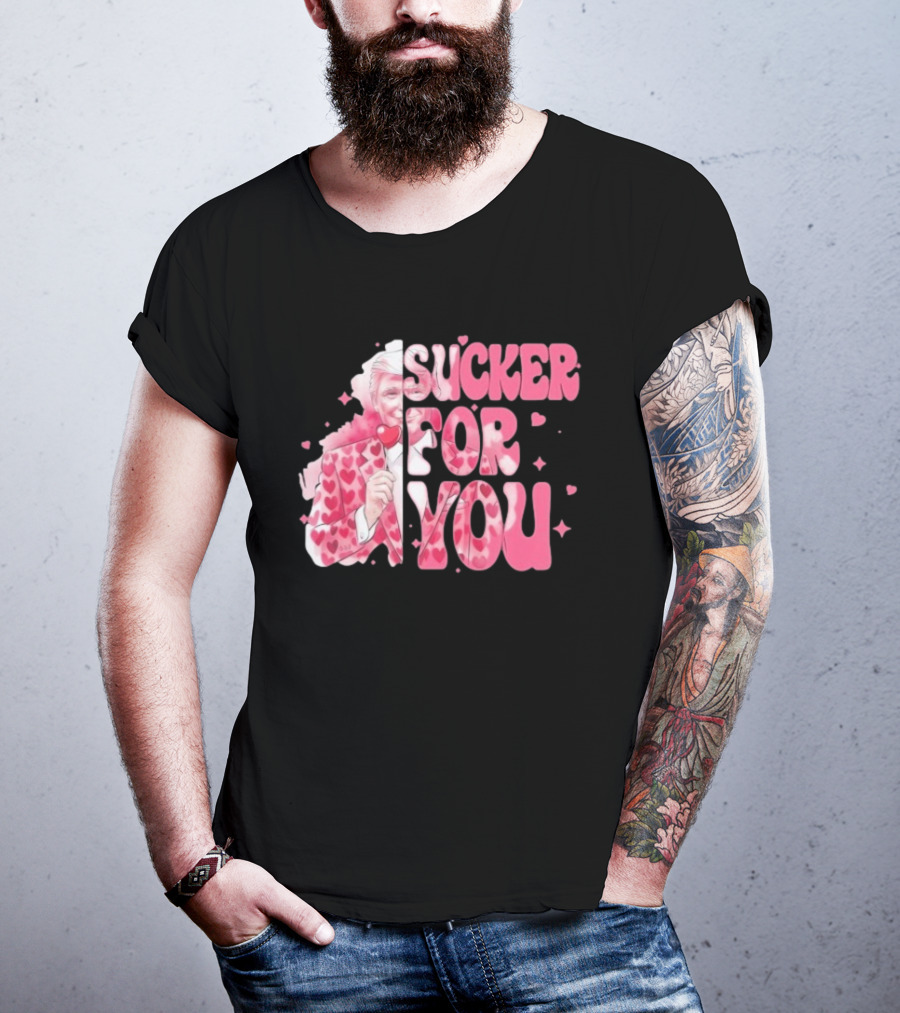 Sucker For You Valentine Suit Hearts Lollipop T-Shirt