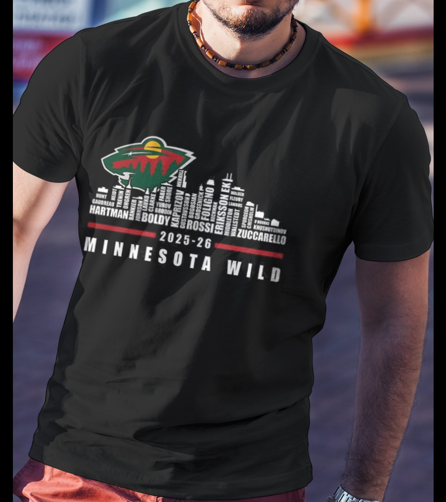 Minnesota Wild 2025 2026 Skyline T-Shirt