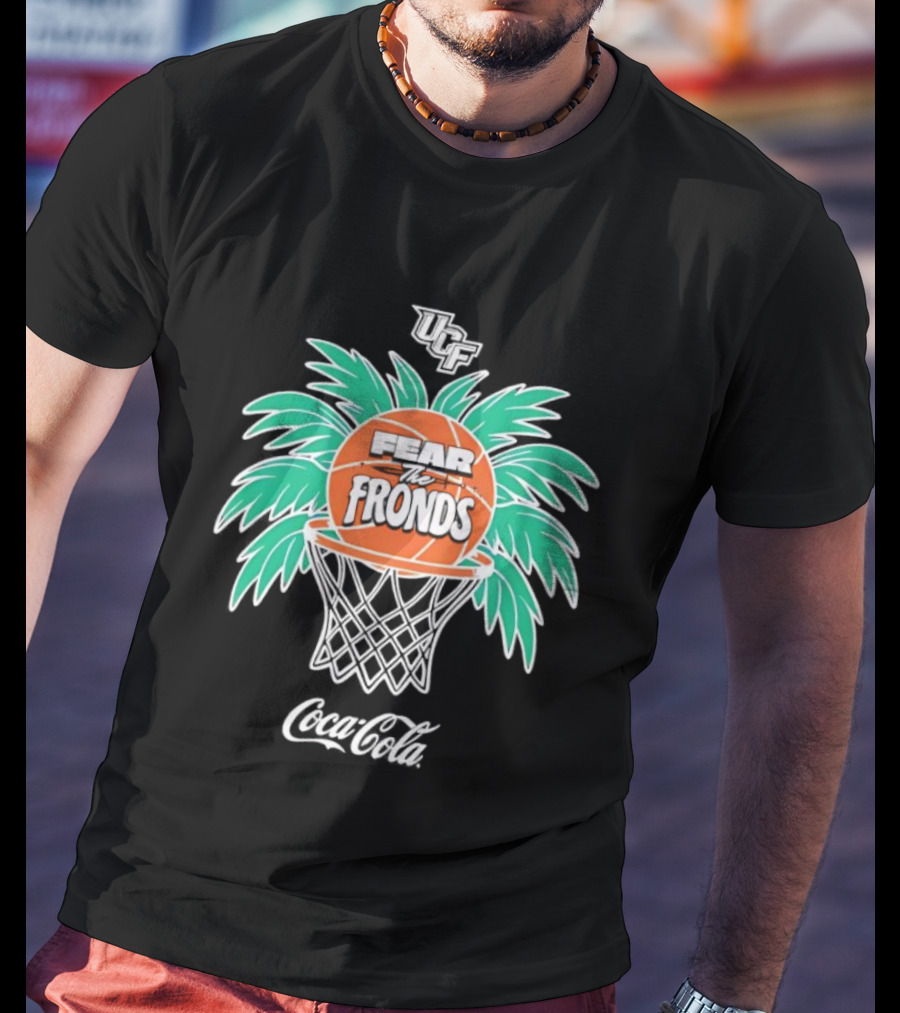 UCF Coca Cola Fear The Fronds Basketball Palm Tree T-Shirt