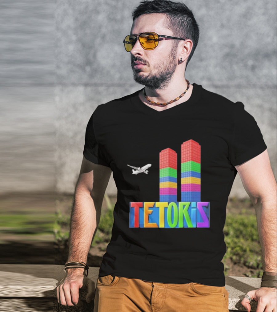 Tetoris Block Towers And Plane T-Shirt