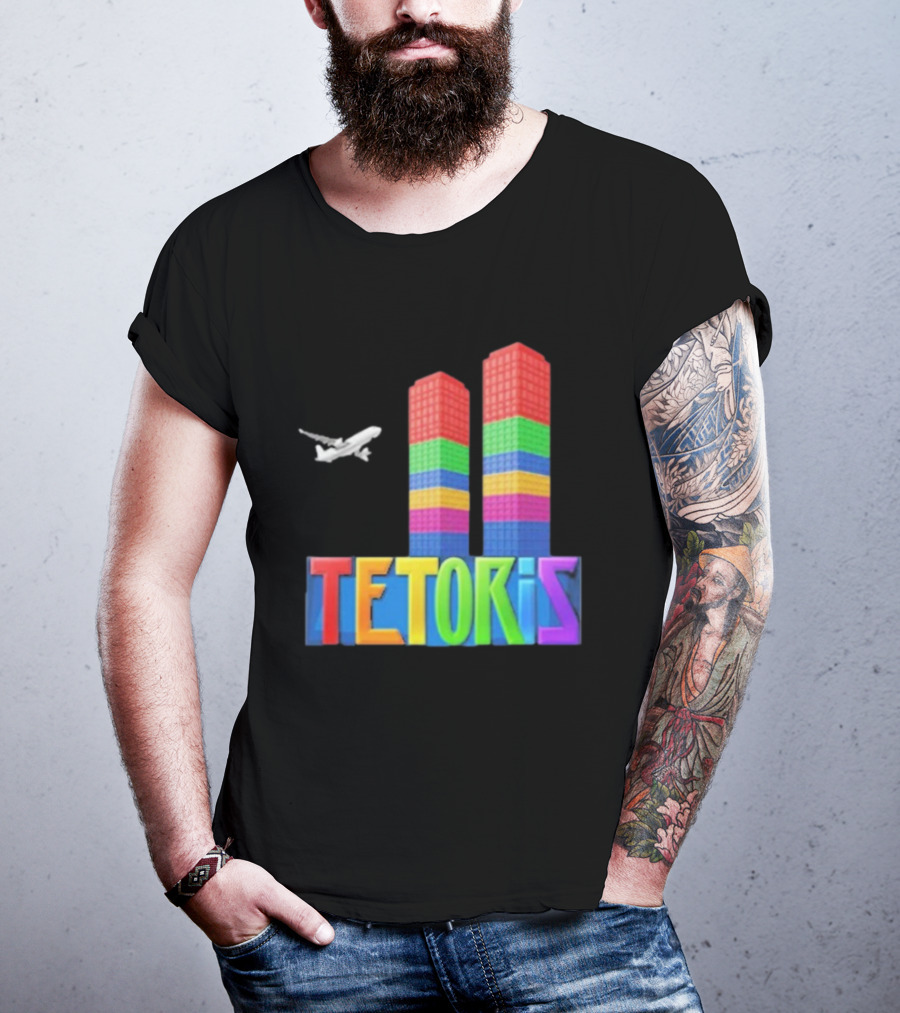 Tetoris Block Towers And Plane T-Shirt