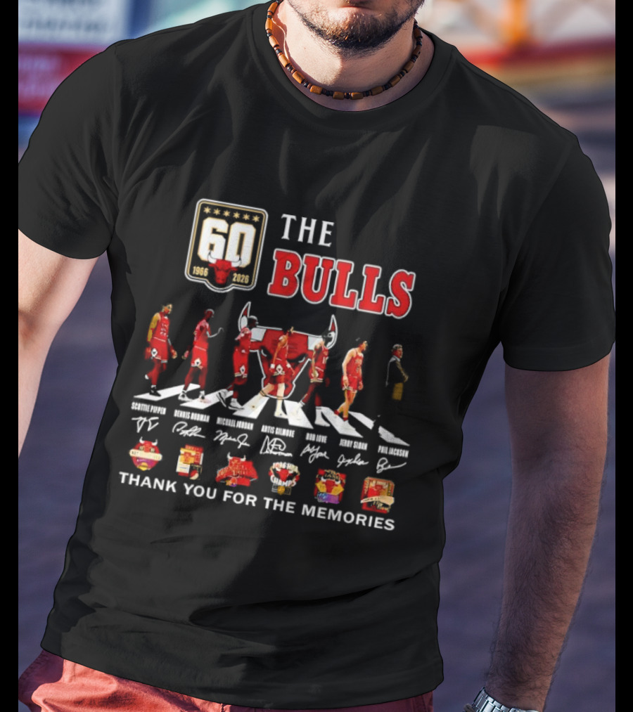 Chicago Bulls 60th Anniversary Legendary Players Staff Thank You For The Memories T-Shirt